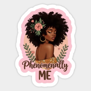 Phenomenally Me, Beautiful Black Woman Sticker